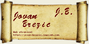 Jovan Brezić vizit kartica
